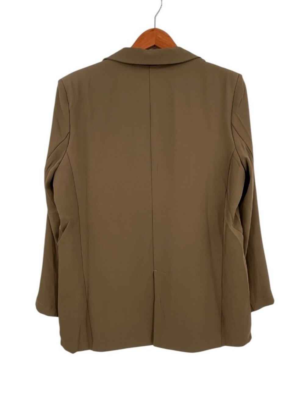 SHE + SKY Women's Olive Green Lightweight Silky Look Blazer NWT Medium - Picture 6 of 6
